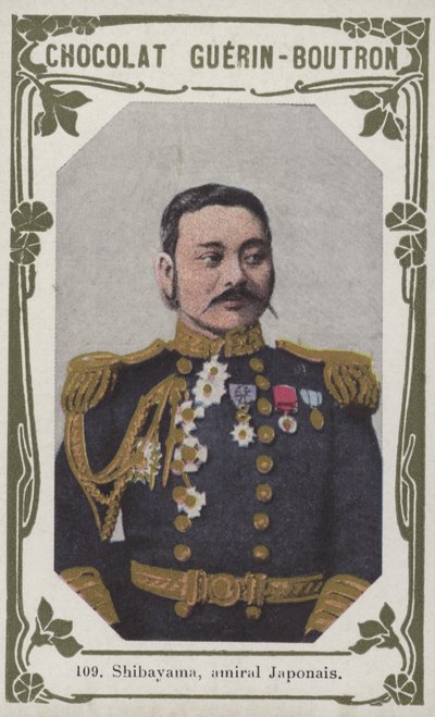 Shibayama, japansk admiral (farvet foto) af French School