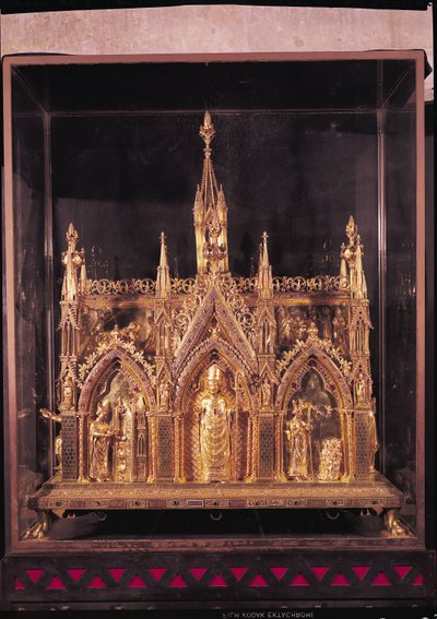 Sankt Taurinus helligdom, 1240-55 (guld, kobber og emalje) af French School