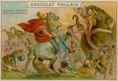 Belejring af Veii, Chocolat Poulain handelskort af French School