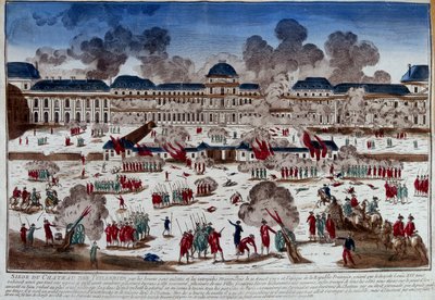 Belejring af slottet (paladset) i Tuilerierne den 10. august af French School