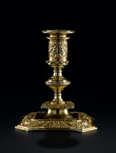 Silver-gilt candlestick with detachable nozzle, from the Lennoxlove toilet service, owned by Frances Teresa Stewart, Duchess of Richmond and Lennox: French, Paris, by Pierre Masse, 1661 - 1662dani af French School