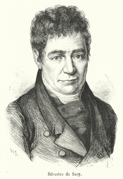 Silvestre de Sacy (gravering) af French School