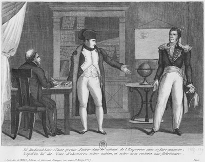 Sir Hudson Lowe kom i studiet af Napoleon I (1769-1821) på øen St. Helena uden at give sig til kende af French School