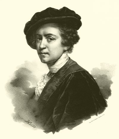 Sir Joshua Reynolds, portræt (gravering) af French School