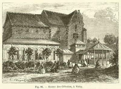Source des Celestins, en Vichy (gravering) af French School