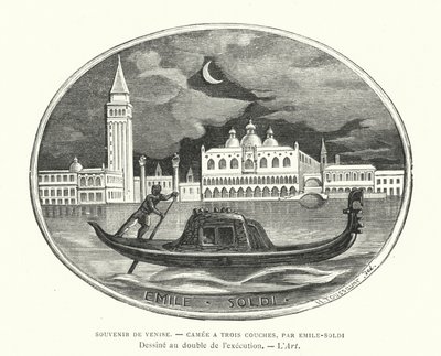 Souvenir of Venice, cameo designet af den franske billedhugger Emile Soldi af French School
