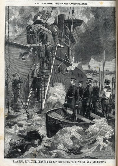 Den spanske admiral Cervera og hans officerer overgav sig til amerikanerne. Cubas uafhængighedskrig, som var under spansk herredømme, brød ud i 1895, og cubanerne bad amerikanerne om at gribe ind. Således begyndte og sluttede krigen mellem Spanien og Ameri af French School