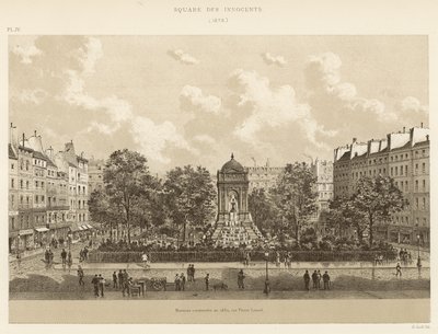 Square des Innocents, 1878 af French School