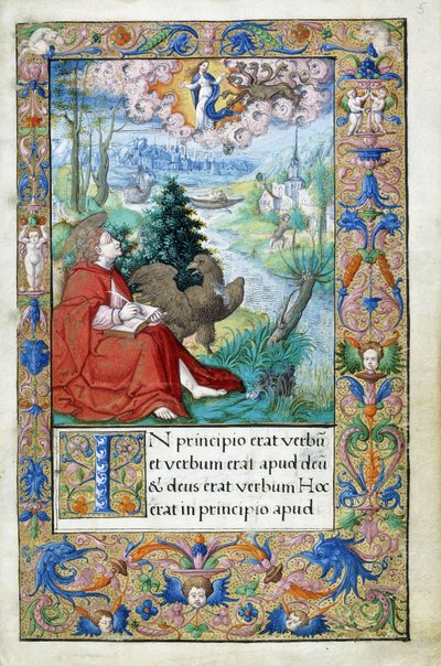 Skt. Johannes af Patmos, fra en timebog lavet til Francois I, ca. 1532-1540 af French School