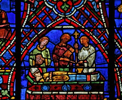 St. Apollinaire: hans begravelse (w36) af French School