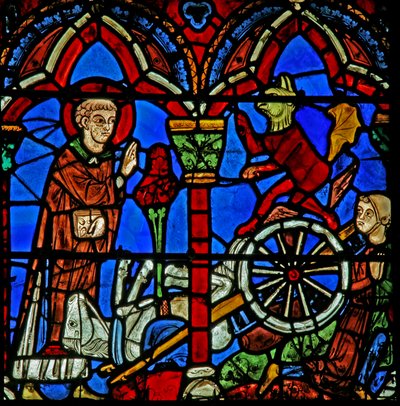 St Cheron-vindue: helbreder en vognmand såret i en ulykke (w15) af French School