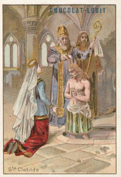 St. Clotilde, anden hustru til Clovis I, Frankernes konge af French School