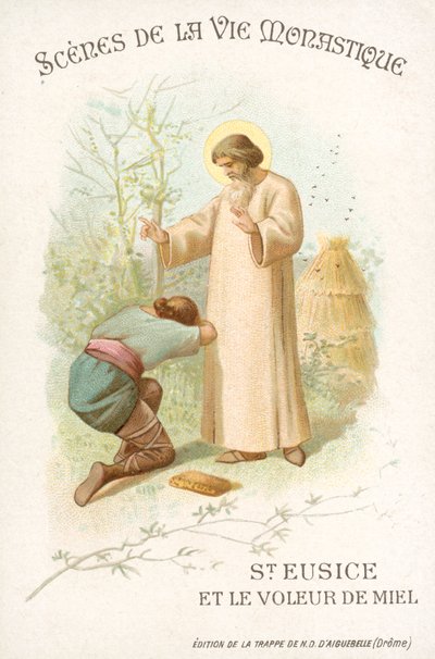 St Eusice og honningtyven (chromolitho) af French School