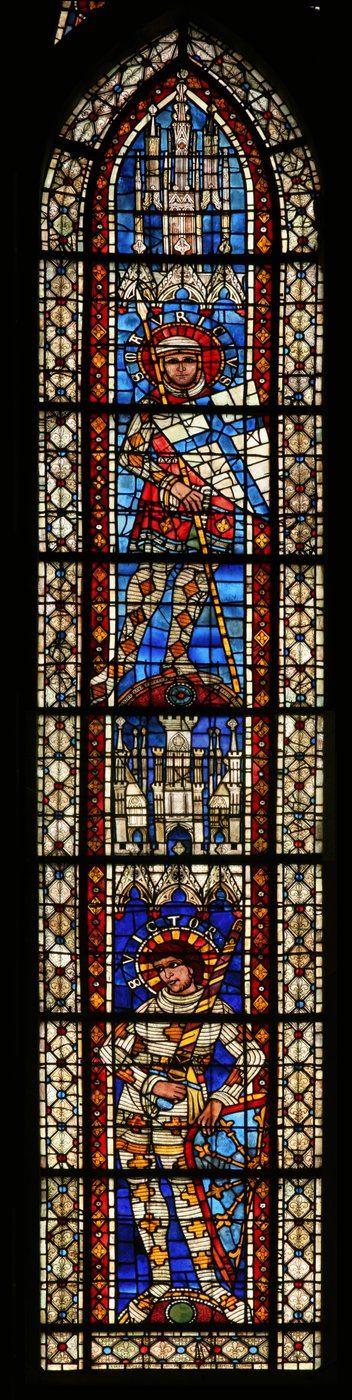 St. Maurice over St. Victor, vindue 203b af French School