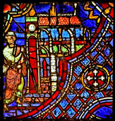 St Nicholas: en pilgrim ankommer til katedralen i Myra (w29a) af French School