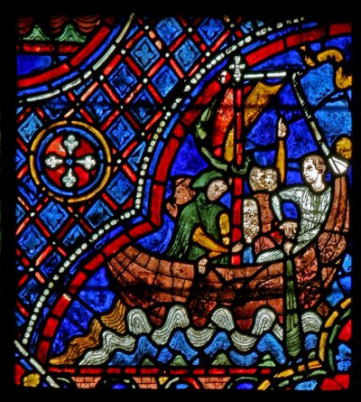 St Nicholas: båd transporterer rejsende til Myra (w29a) af French School