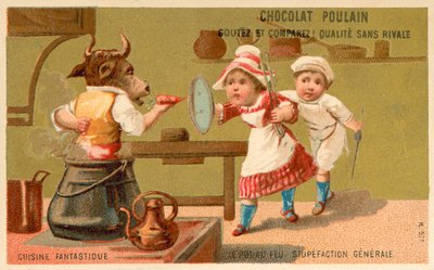Stuvning - generel forbløffelse (chromolitho) af French School
