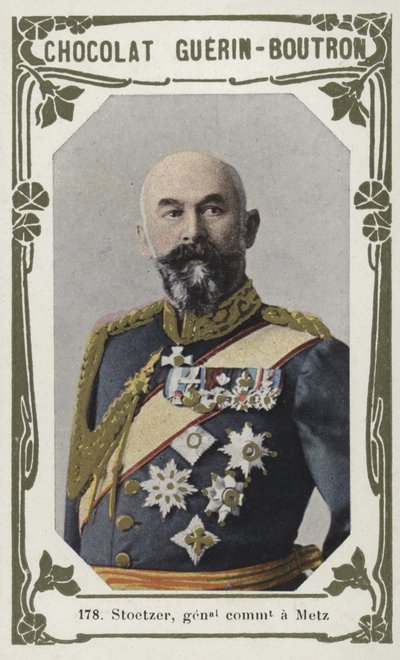 Stoetzer, generalkommandant a Metz (farvet foto) af French School