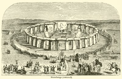 Stonehenge, restaureret (gravering) af French School