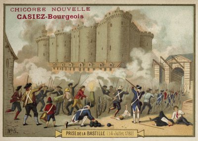 Stormning af Bastillen, Paris, 14. juli 1789 af French School