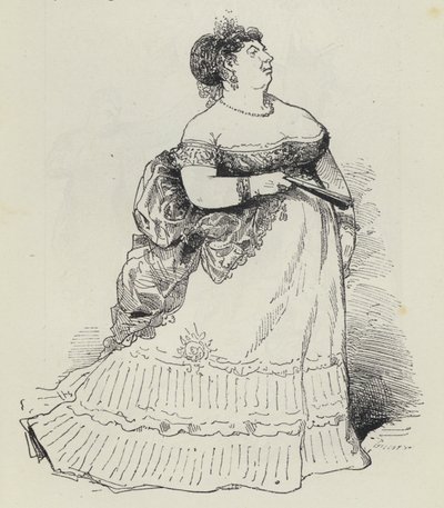 Stout Lady (gravering) af French School