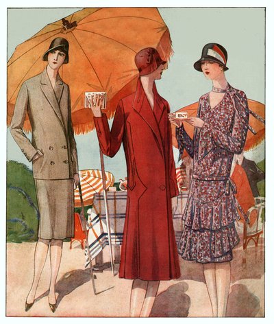 Sommerfrakke. 1929 (gravering) af French School