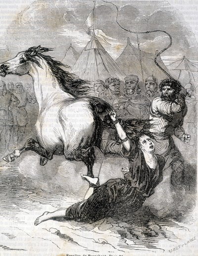 Torment of Brunehaut (eller Brunehilde) (613) - i “Histoire de France” af L.-P. Anquetil af French School