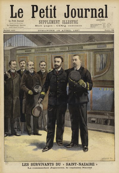 Overlevende fra forliset af Ville de Saint Nazaire, 1897 af French School
