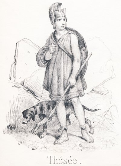 T Thesee: Søn af Egee, konge af Athen og Aethra Han udfriede Athen fra et monster kaldet Minotaur af French School
