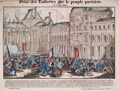 Det parisiske folks indtagelse af Tuilerierne, 24. februar 1848 af French School