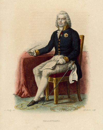 Talleyrand (farvet gravering) af French School