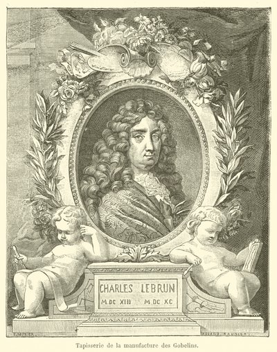 Tapet fra Gobelins fabrikken (gravering) af French School
