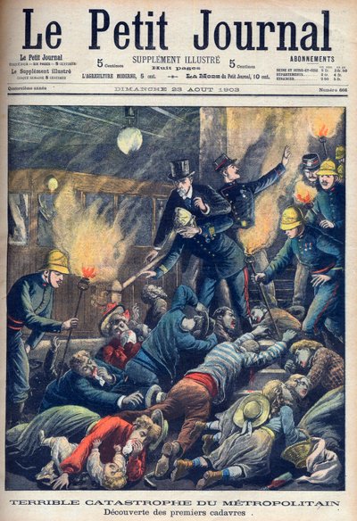 Terrible Disaster in the Paris Underground, forside af 