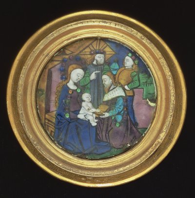 Magiernes tilbedelse, Limoges (emalje) af French School