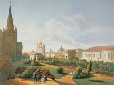 Alexanderhaven i Moskva, trykt af Jacottet og Bachelier, 1830 (farve litho) af French School