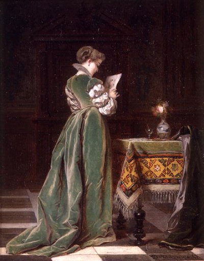 Amatørkunstneren, ca. 1870 (olie på panel) af French School