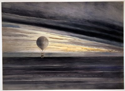 Ballonen, Zénith, under en langdistanceflyvning fra Paris til Bordeaux i marts 1875, pub 1875-1880 af French School