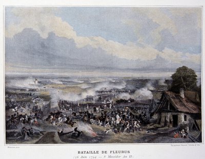 Slaget ved Fleurus i 1794 - i "" Battles Napoleonic", slutningen af det 19. århundrede af French School