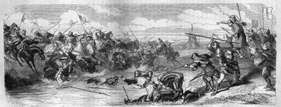 Slaget ved Kortrijk (Slaget ved Golden Spurs) mellem kongen af Frankrig og den flamske kommunale milits den 11. juli af French School