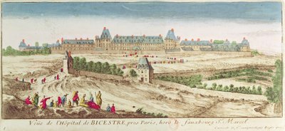 Bicetre-asylet i Paris, 1710 af French School