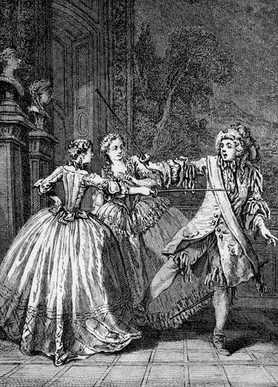 The Bourgeois Gentleman, illustration fra en værkbog af Moliere, 1896 af French School