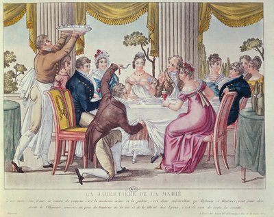 Brudene strømpebånd, ca. 1820 af French School