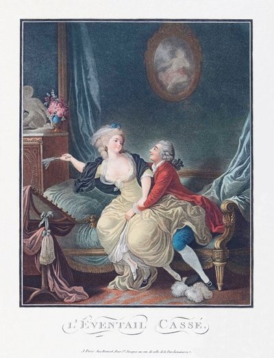 Den ødelagte fan. Seksuel forførelse. 1700-tallet. af French School