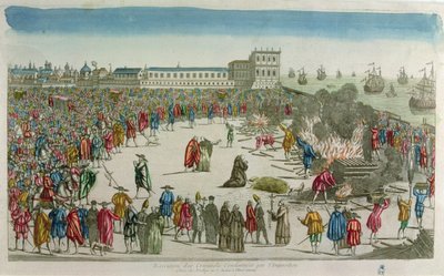 The Burning (farvet gravering) af French School