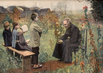 Katekismus-lektionen i "Le Petit Journal", juni 1898 (gravering) af French School