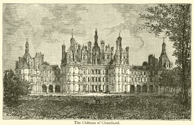 Chateau of Chambord (gravering) af French School