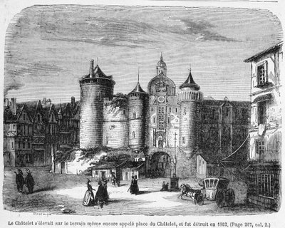 Chatelet i det 18. århundrede - gravering af French School