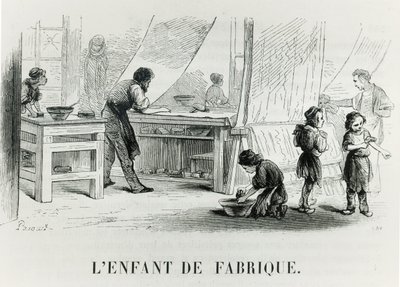Fabrikkens barn, ca. 1842 af French School