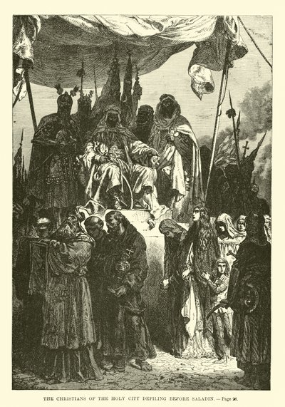 De kristne i den hellige by besmitter for Saladin af French School