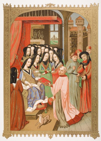 The Court of Mary of Anjou (1404-63) faksimile af en miniature fra 